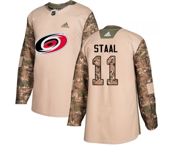 Adidas Hurricanes #11 Jordan Staal Camo Authentic 2017 Veterans Day Stitched NHL Jersey