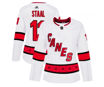 Carolina Hurricanes #11 Jordan Staal White Road Authentic Women's Stitched Hockey Jersey