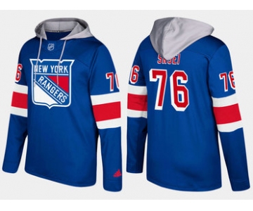 Adidas New York Rangers 76 Brady Skjei Name And Number Blue Hoodie