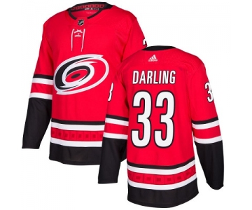 Adidas Hurricanes #33 Scott Darling Red Home Authentic Stitched NHL Jersey