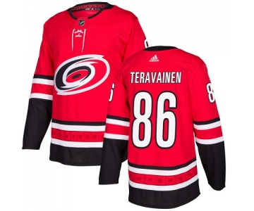 Adidas Hurricanes #86 Teuvo Teravainen Red Home Authentic Stitched NHL Jersey