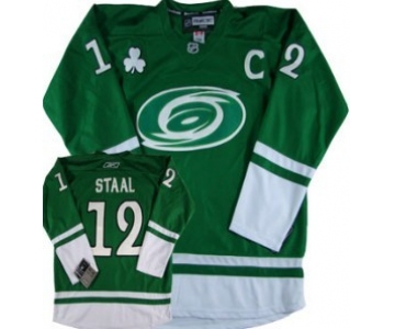 Carolina Hurricanes #12 Eric Staal St. Patrick's Day Green Jersey