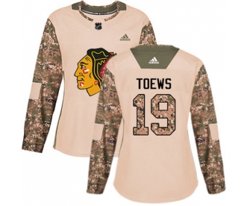 Adidas Chicago Blackhawks #19 Jonathan Toews Camo Authentic 2017 Veterans Day Women's Stitched NHL Jersey