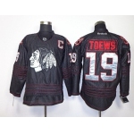 Chicago Blackhawks #19 Jonathan Toews 2013 Black Ice Jersey