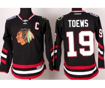 Chicago Blackhawks #19 Jonathan Toews 2014 Stadium Series Black Kids Jersey