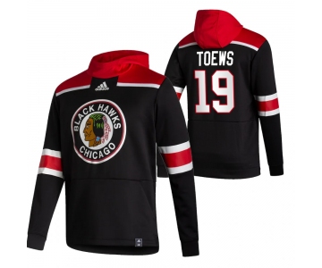 Chicago Blackhawks #19 Jonathan Toews Adidas Reverse Retro Pullover Hoodie Black