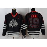 Chicago Blackhawks #19 Jonathan Toews Black Ice Skulls Jersey