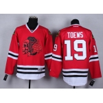 Chicago Blackhawks #19 Jonathan Toews Red With Red Skulls Jersey