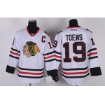 Chicago Blackhawks #19 Jonathan Toews White Jersey