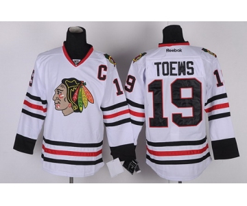 Chicago Blackhawks #19 Jonathan Toews White Jersey