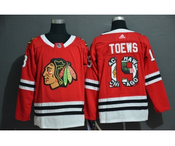 Men's Chicago Blackhawks #19 Jonathan Toews NEW Red Fashion Adidas Stitched NHL Jersey