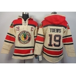 Old Time Hockey Chicago Blackhawks #19 Jonathan Toews Cream Hoodie