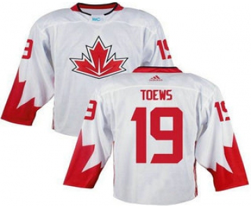 Team Canada Men's #19 Jonathan Toews White 2016 World Cup Stitched NHL Jersey