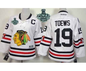 Youth Chicago Blackhawks #19 Jonathan Toews 2015 Stanley Cup 2015 Winter Classic White Jersey