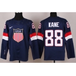 2014 Olympics USA #88 Patrick Kane Navy Blue Jersey