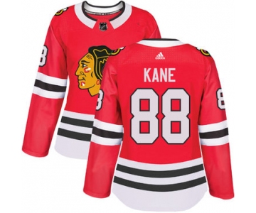 Adidas Chicago Blackhawks #88 Patrick Kane Red Home Authentic Women's Stitched NHL Jersey