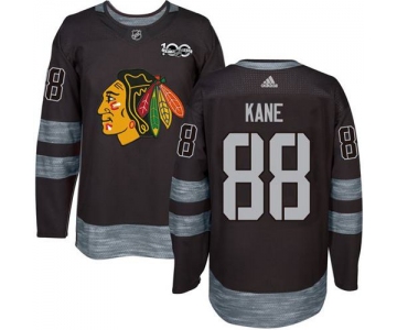 Blackhawks #88 Patrick Kane Black 1917-2017 100th Anniversary Stitched NHL Jersey