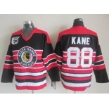 Chicago Blackhawks #88 Patrick Kane Black Pinstripe 75TH Throwback CCM Jersey