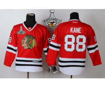 Chicago Blackhawks #88 Patrick Kane Red Kids Jersey W/2015 Stanley Cup Champion Patch