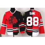 Chicago Blackhawks #88 Patrick Kane Red/Black Two Tone With Red Skulls Jersey