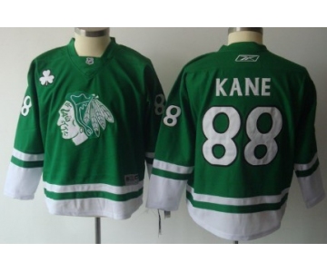 Chicago Blackhawks #88 Patrick Kane St. Patrick's Day Green Kids Jersey