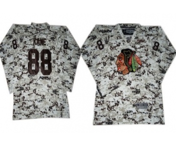 Chicago Blackhawks #88 Patrick Kane White Camo Kids Jersey