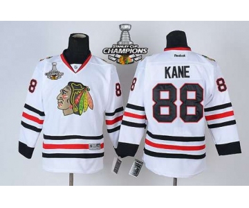 Chicago Blackhawks #88 Patrick Kane White Kids Jersey W/2015 Stanley Cup Champion Patch