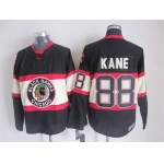 Men's Chicago Blackhawks #88 Patrick Kane Black Third CCM Vintage Throwback Jersey