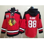 Men's Chicago Blackhawks #88 Patrick Kane NEW Red Stitched Hoodie