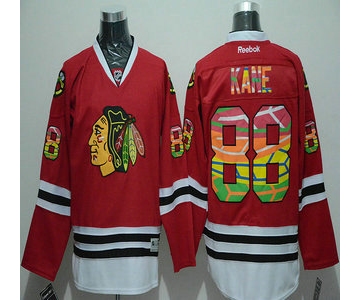 Men's Chicago Blackhawks #88 Patrick Kane Reebok Red Colored NHL Fashion Jersey