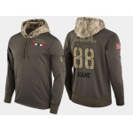 Nike Chicago Blackhawks 88 Patrick Kane Olive Salute To Service Pullover Hoodie