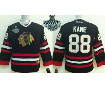 Youth Chicago Blackhawks #88 Patrick Kane 2015 Stanley Cup Black Kids Jersey