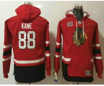 Youth Chicago Blackhawks #88 Patrick Kane NEW Red Stitched NHL Old Tim Hockey Hoodie