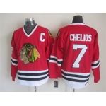 Chicago Blackhawks #7 Chris Chelios Red Throwback CCM Jersey