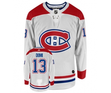 Men's Montreal Canadiens #13 Max Domi Adidas Authentic Away NHL Hockey Jersey