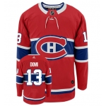 Men's Montreal Canadiens #13 Max Domi Adidas Authentic Home NHL Hockey Jersey
