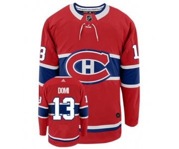 Men's Montreal Canadiens #13 Max Domi Adidas Authentic Home NHL Hockey Jersey