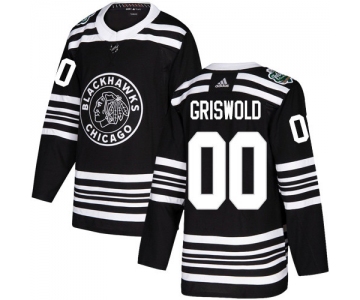 Adidas Blackhawks #00 Clark Griswold Black Authentic 2019 Winter Classic Stitched NHL Jersey
