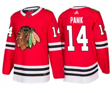 Adidas Chicago Blackhawks #14 Richard Panik  Red Home Authentic Stitched NHL Jersey