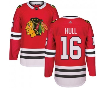 Adidas Chicago Blackhawks #16 Bobby Hull Red Home Authentic Stitched NHL Jersey