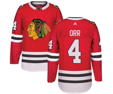 Adidas Chicago Blackhawks #4 Bobby Orr Red Home Authentic Stitched NHL Jersey