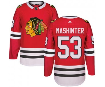 Adidas Chicago Blackhawks #53 Brandon Mashinter Red Home Authentic Stitched NHL Jersey