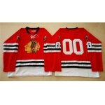 Chicago Blackhawks #00 Clark Griswold 1960-61 Red Vintage Jersey