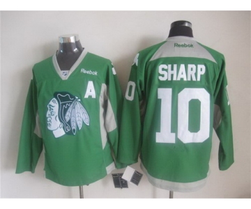 Chicago Blackhawks #10 Patrick Sharp 2014 Training Green Jersey