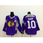 Chicago Blackhawks #10 Patrick Sharp 2014 Training Purple Jersey