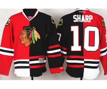 Chicago Blackhawks #10 Patrick Sharp Red/Black Two Tone Jersey