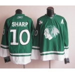 Chicago Blackhawks #10 Patrick Sharp St. Patrick's Day Green Jersey