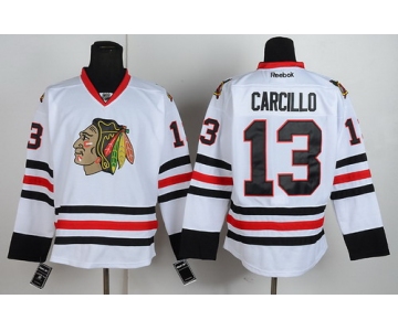 Chicago Blackhawks #13 Daniel Carcillo White Jersey