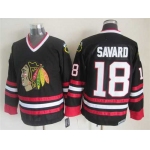 Chicago Blackhawks #18 Denis Savard Black CCM Vintage Throwback Jersey