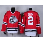 Chicago Blackhawks #2 Duncan Keith Red With Black Skulls Jersey